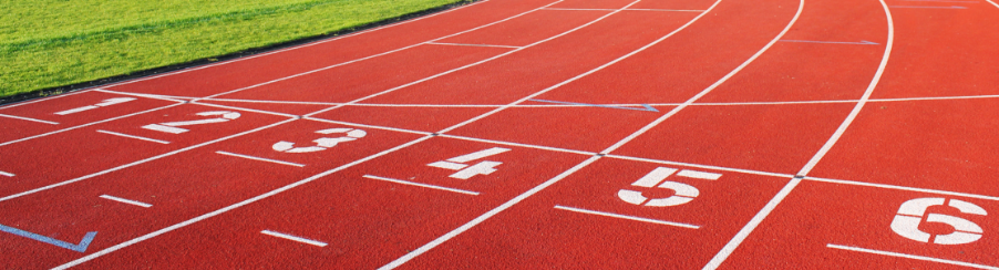 Leichtathletik Kunststoffbahn in Rot
